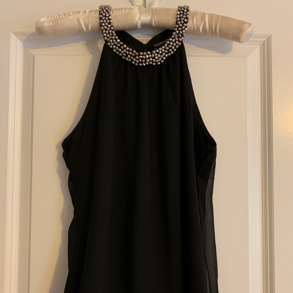 Black Tank Top with Gems.